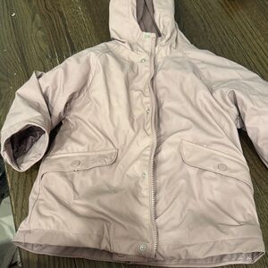 Zara Dusty Rose Hooded Fleece Jacket